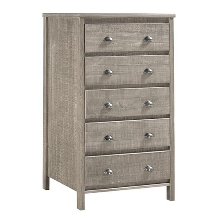 Ecoflex Furniture EcoFlex Furniture BJ307 Baja Five Drawer Chest - Rustic Grey BJ307